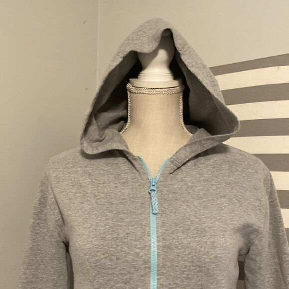 Tommy Bahama Gray Lightweight Zipper Front Long Sleeve Hooded Jacket Size Large - Picture 2 of 8